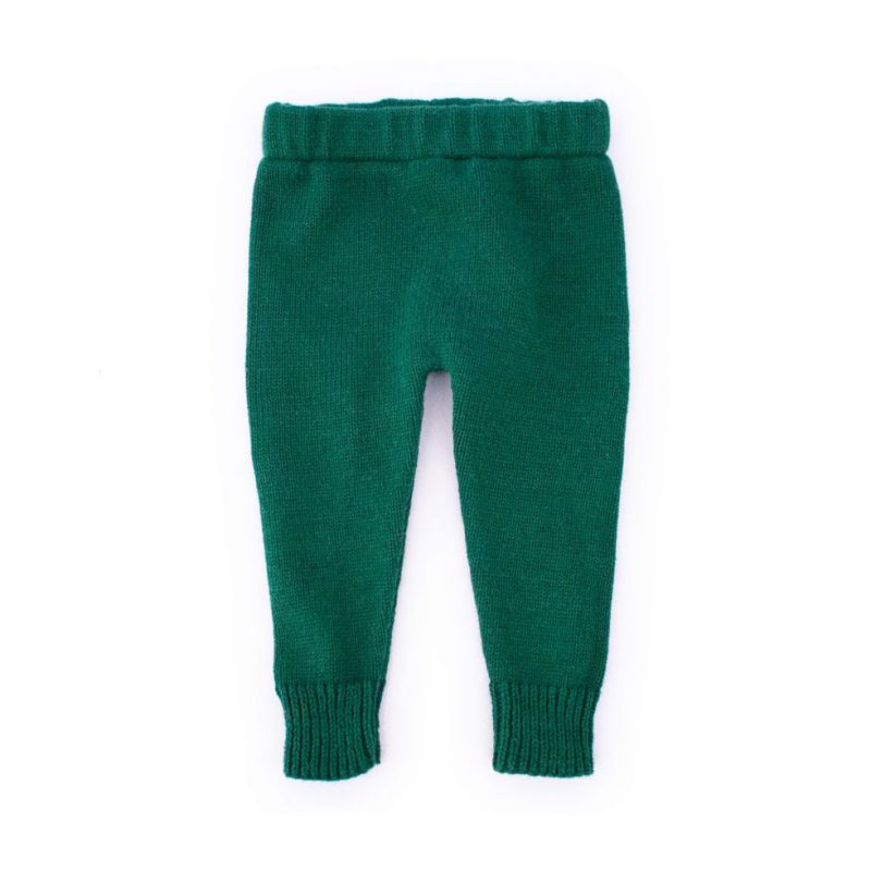sustainable gender neutral baby pant in green